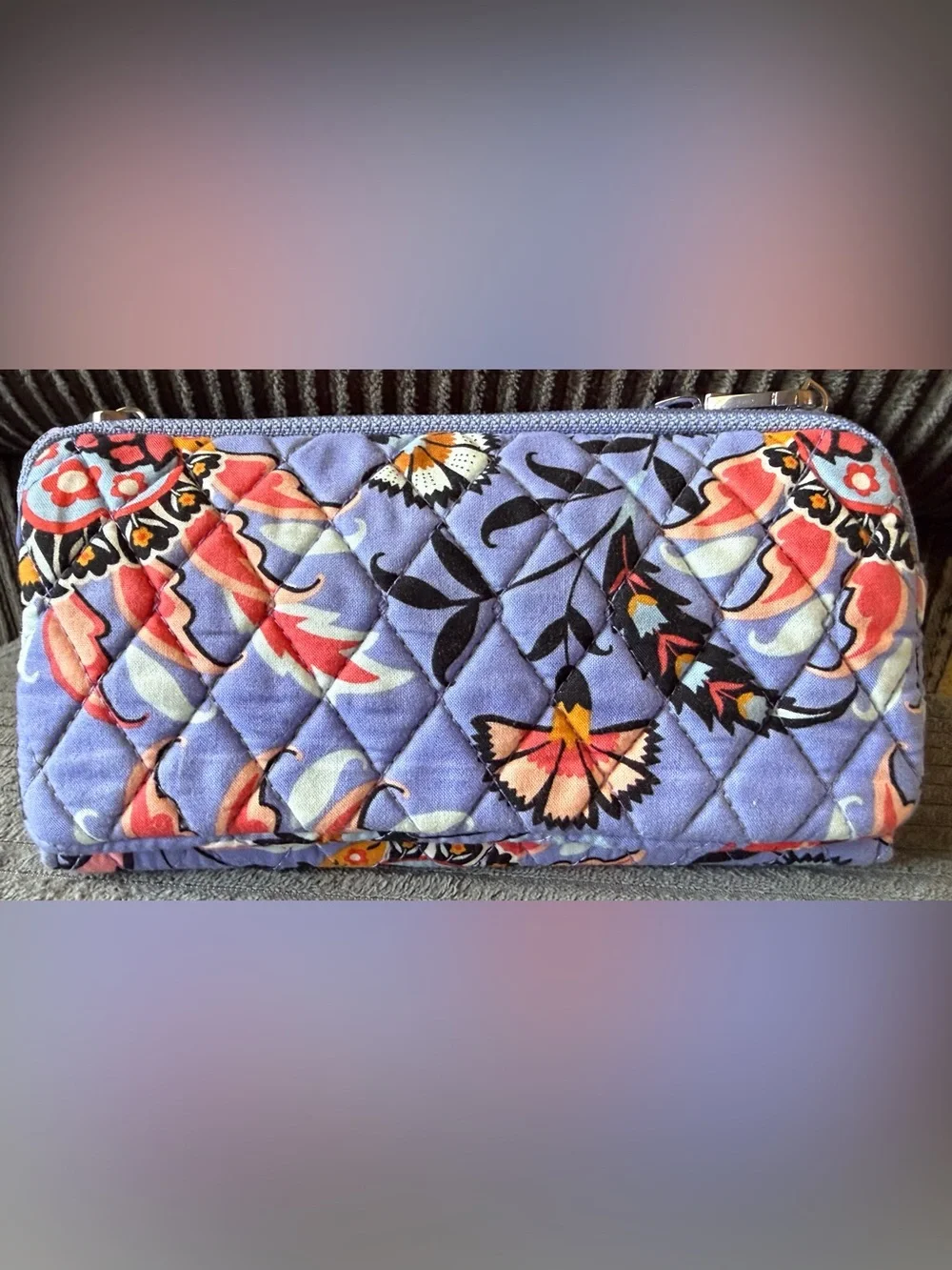 Vera Bradley Mural Garden RFID Wallet Crossbody Clutch Wristlet Purse